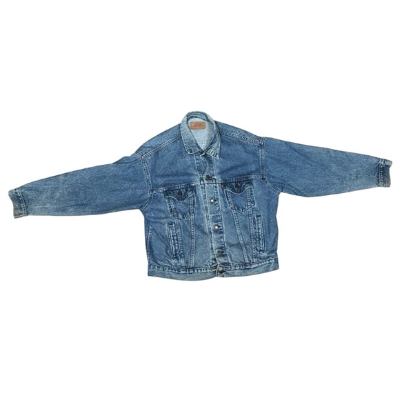 Vintage Levi’s 70507 0218 Denim Trucker Jacket Size L USA 90s Faded Distressed. - Picture 1 of 10
